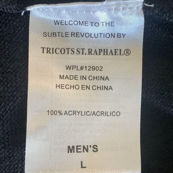 NWT Tricots St. Raphael Black Quarter Zip Sweater - L - Picture 9 of 9